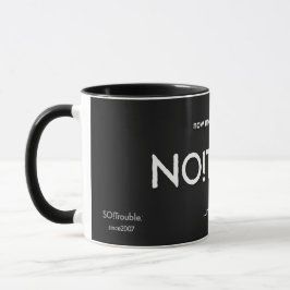 KEIN!Problem. in weiß mit Schlagworten auf schwarz Tasse