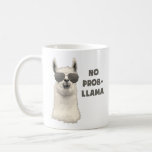 Kein Problem Llama Kaffeetasse<br><div class="desc">Cooles Lamm ist cool. Mach dich damit ab.</div>