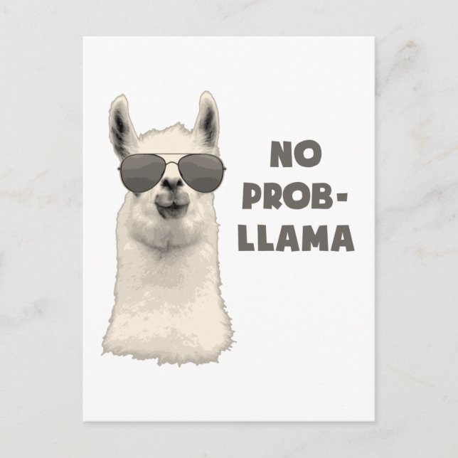 Kein Problem Llama Postkarte (Vorderseite)