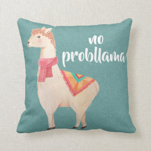 kein probllama Aquarelllama-Wurfskissen Kissen