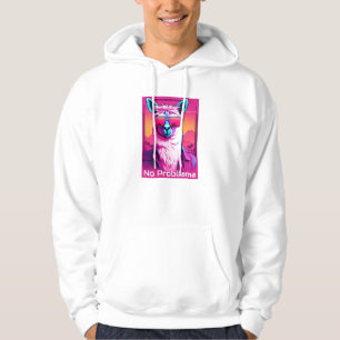 Kein Probllama Funky Synthwave Hoodie