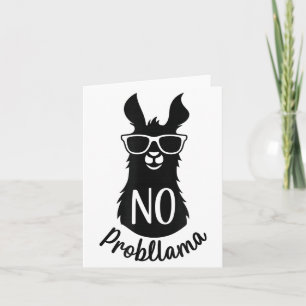 Kein Probllama-Geschenk Humor Wortspiel Lama Kein Karte