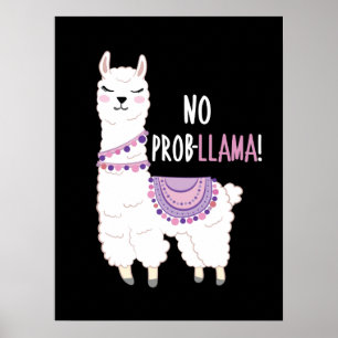 Kein Probllama Llama Poster