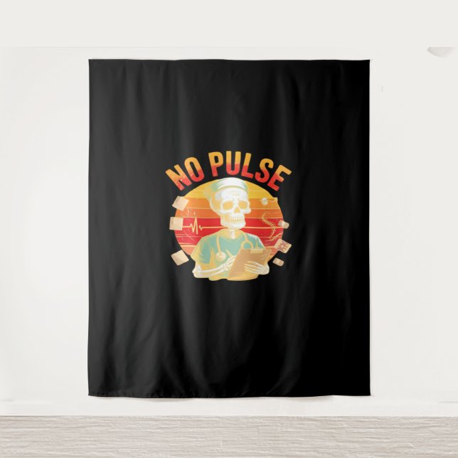 Kein Pulskelett Krankenschwester Funny Medical Hal Wandteppich (Vorderseite)