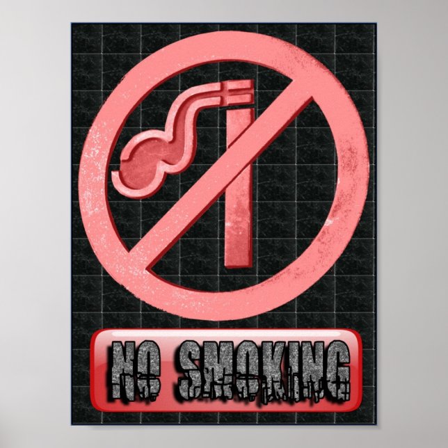 Kein Raucher-Schildkröten von Restaurantartikeln Poster (Vorne)