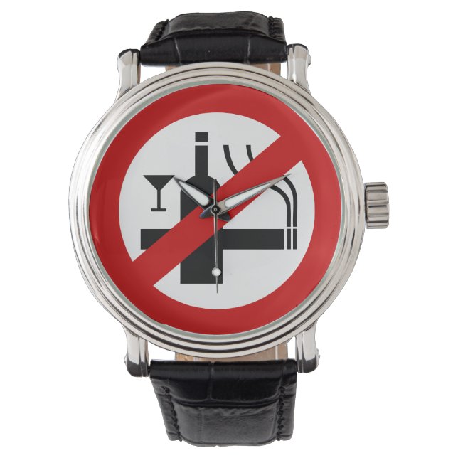 KEIN Rauchverbot ⚠ thailändisches ⚠ Armbanduhr (Vorderseite)
