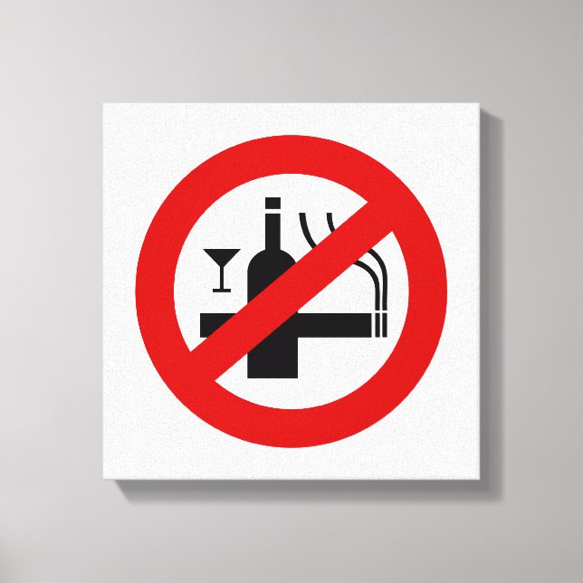 KEIN Rauchverbot ⚠ thailändisches ⚠ Leinwanddruck (Vorderseite)