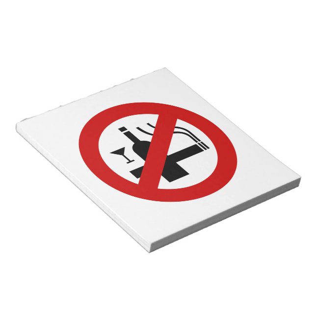 KEIN Rauchverbot ⚠ thailändisches ⚠ Notizblock (angewinkelt)