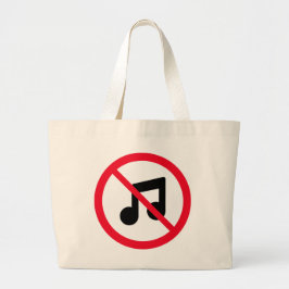 Kein Red Circle Sign für Musik | Jumbo Tote Bag Jumbo Stoffbeutel