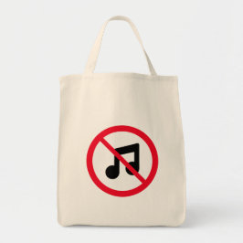 Kein Red Circle Sign für Musik | Lebensmittelverpa Tragetasche