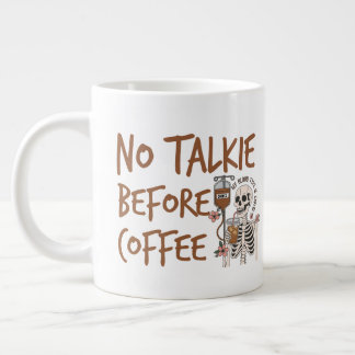 Kein Reden Vor Kaffee lustiges Katzenliebhaber-Ges Jumbo-Tasse