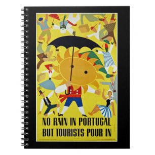 Kein Regen in Portugal~ Aber Tourist Pour in Notizblock