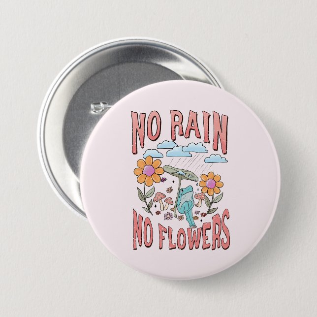 Kein Regen Keine Blume Button (Vorne & Hinten)