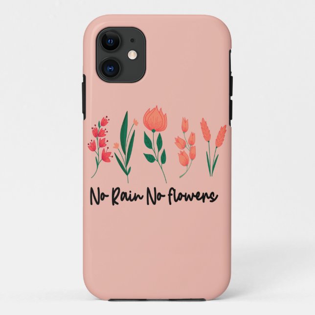 Kein Regen Keine Blume Wildblume Pflanze Case-Mate iPhone Hülle (Rückseite)