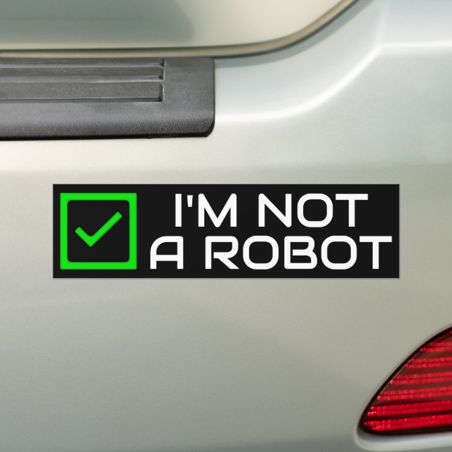 Kein Robot-Autoaufkleber (dunkel) Autoaufkleber (Auf Auto)
