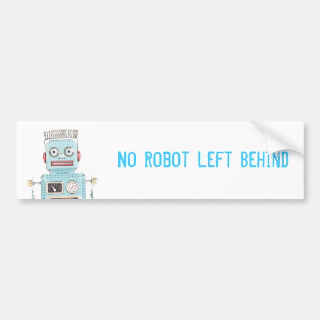 Kein Roboter hinten verlassen Autoaufkleber (Vorne)