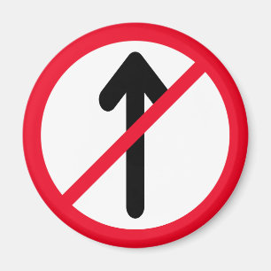 Kein roter Kreis   Straßenzeichen   Magnet