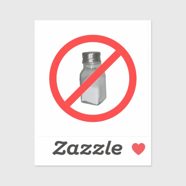 Kein Salz Aufkleber (Blatt)