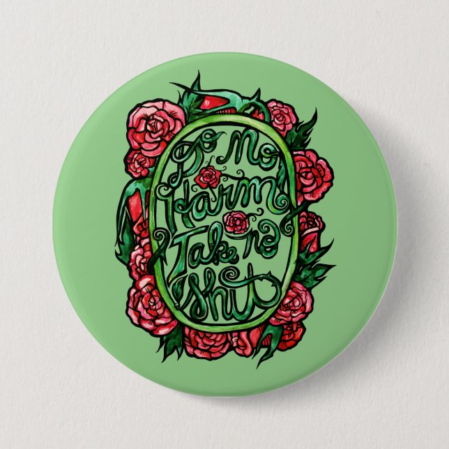 Kein Schaden nehmen SH Pagan Wiccan Art Button (Vorderseite)