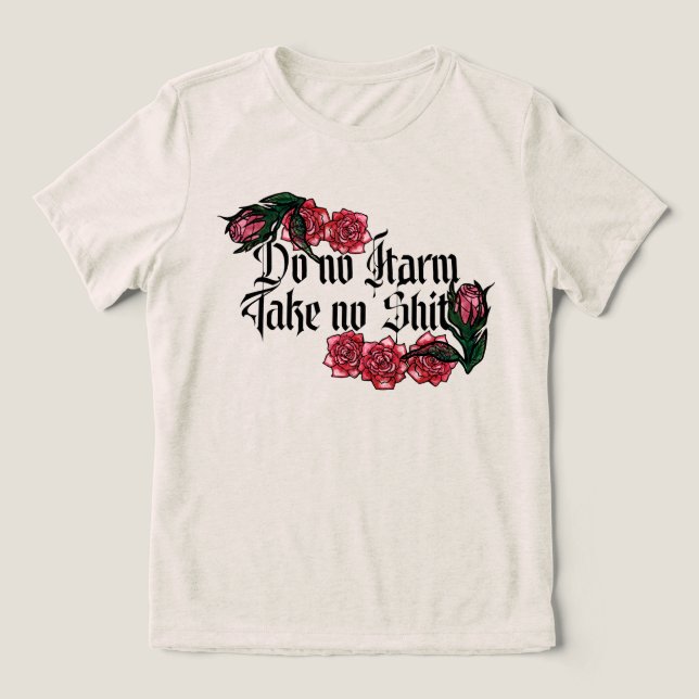 Kein Schaden Tri-Blend Shirt (Design Vorderseite)