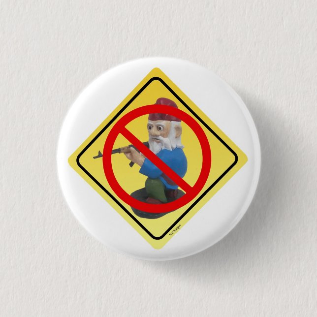 Kein Scharfschützegnomes-Knopf Button (Vorderseite)