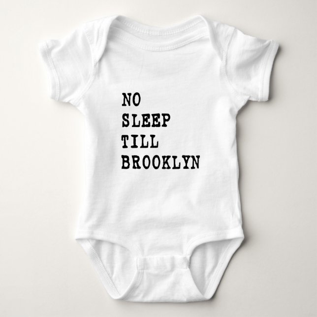 Kein Schlaf bebaut Brooklyn! Baby Strampler (Vorderseite)