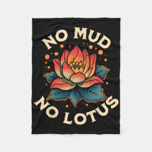 Kein Schlamm Kein Lotus Yoga Meditation Spiritual Fleecedecke