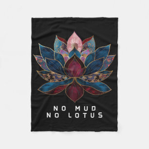 Kein Schlamm Keine Lotusblume Zen-Buddhismus Buddh Fleecedecke