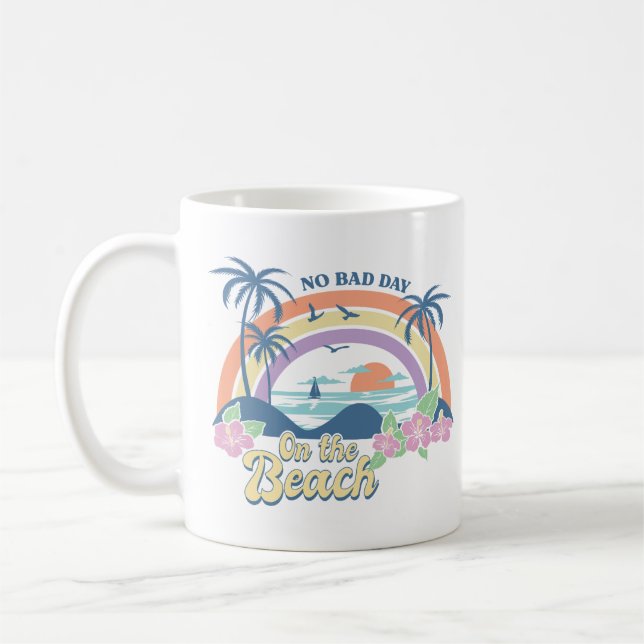 Kein schlechter Tag am Strand Kaffeetasse (Links)