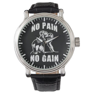 KEIN SCHMERZ, KEIN GEWINN. Bodybuilding Workout Mo Armbanduhr