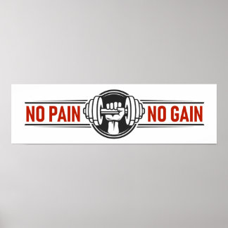 Kein Schmerz kein Gewinn | GYM-Fitness Motivierend Poster