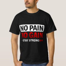 Kein Schmerz, kein Gewinn Gym‑Motivations‑T‑Shirt‑