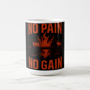Kein Schmerz, kein Gewinn – Klassische Gym Motivat Kaffeetasse