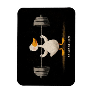 Kein Schmerz Kein Quack – Lustige Fitness-Enten-Ku Magnet