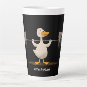 Kein Schmerz kein Quack – Lustige Fitness-Enten Ku Milchtasse
