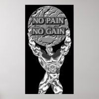 Kein Schmerz kein Schmerz Gewichtheben Poster