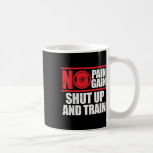 Kein Schmerz, kein Schmerz in der Bodybuilding. Kaffeetasse