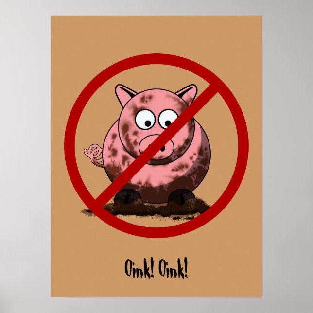 Kein Schmutzschweinplakat Poster (Vorne)