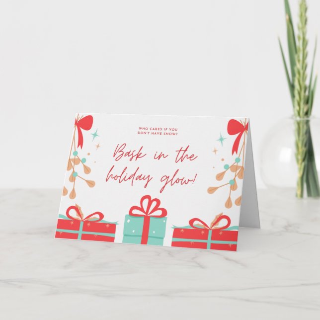 Kein Schnee Funny Christmas Cards Feiertagskarte (Vorderseite)