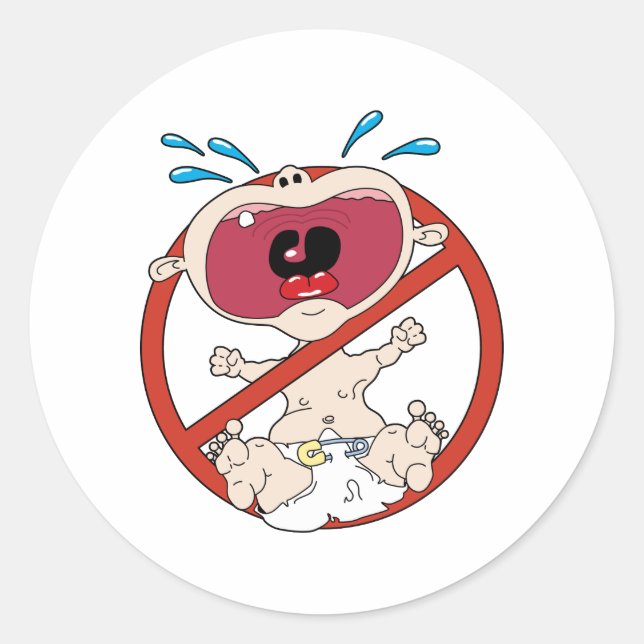 Kein Schrei Babys Runder Aufkleber (Vorderseite)