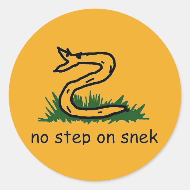 Kein Schritt auf dem Snek Runder Aufkleber (Vorderseite)