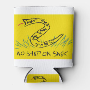 Kein Schritt auf der Flagge von Snek Gadsden Dosenkühler