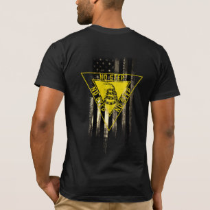 KEIN SCHRITT WARNUNG DER MILITÄRISCHEN SCHLANKE T-Shirt