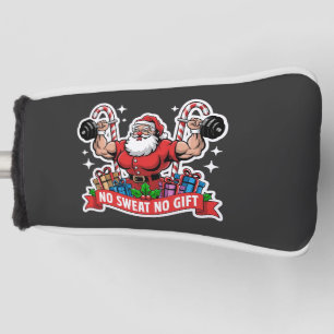 Kein Schweiß Kein Geschenk Santa Hanteln Stemmen B Golf Headcover