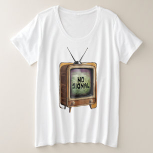Kein Signal Große Größe T-Shirt