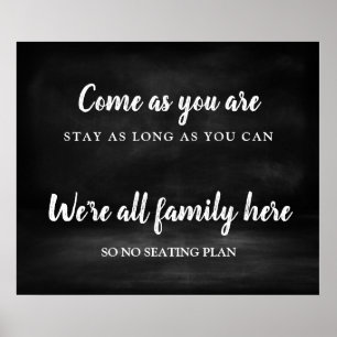 Kein Sitzplan Hochzeitszeichen Poster