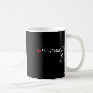 Kein Skifahren Heute Strichmännchen Kaffeetasse