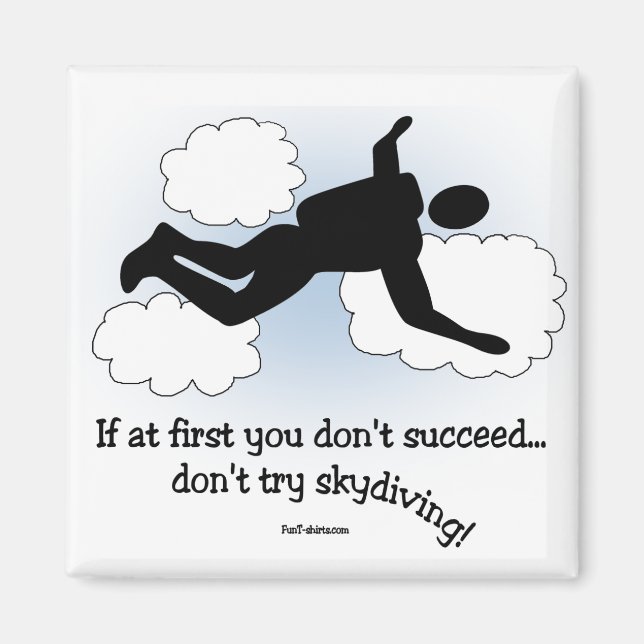Kein Skydiving-Magnet Magnet (Vorne)