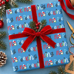 Kein Spähen Süße Whimsical Kinder Weihnachten Geschenkpapier