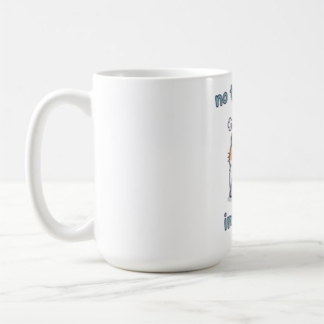 Kein Sprechen Ich bin Angy Cat Meme | Niedlich Kaw Kaffeetasse (Links)